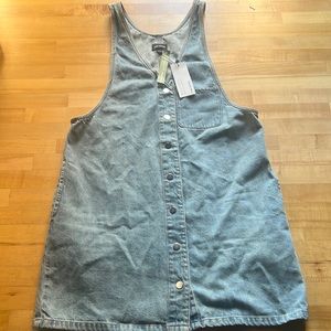 NWT Frank & Oak Denim Mini Snap Front Dress Sz M